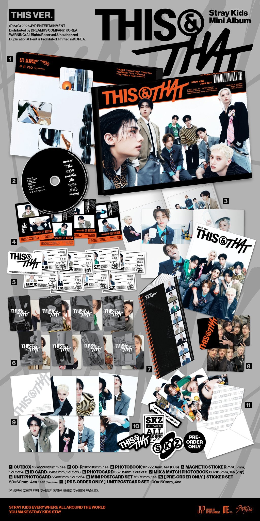 [PRE-ORDER] STRAY KIDS - Mini Album 'THIS & THAT' (THIS/THAT Ver) - NO STORE BENEFIT