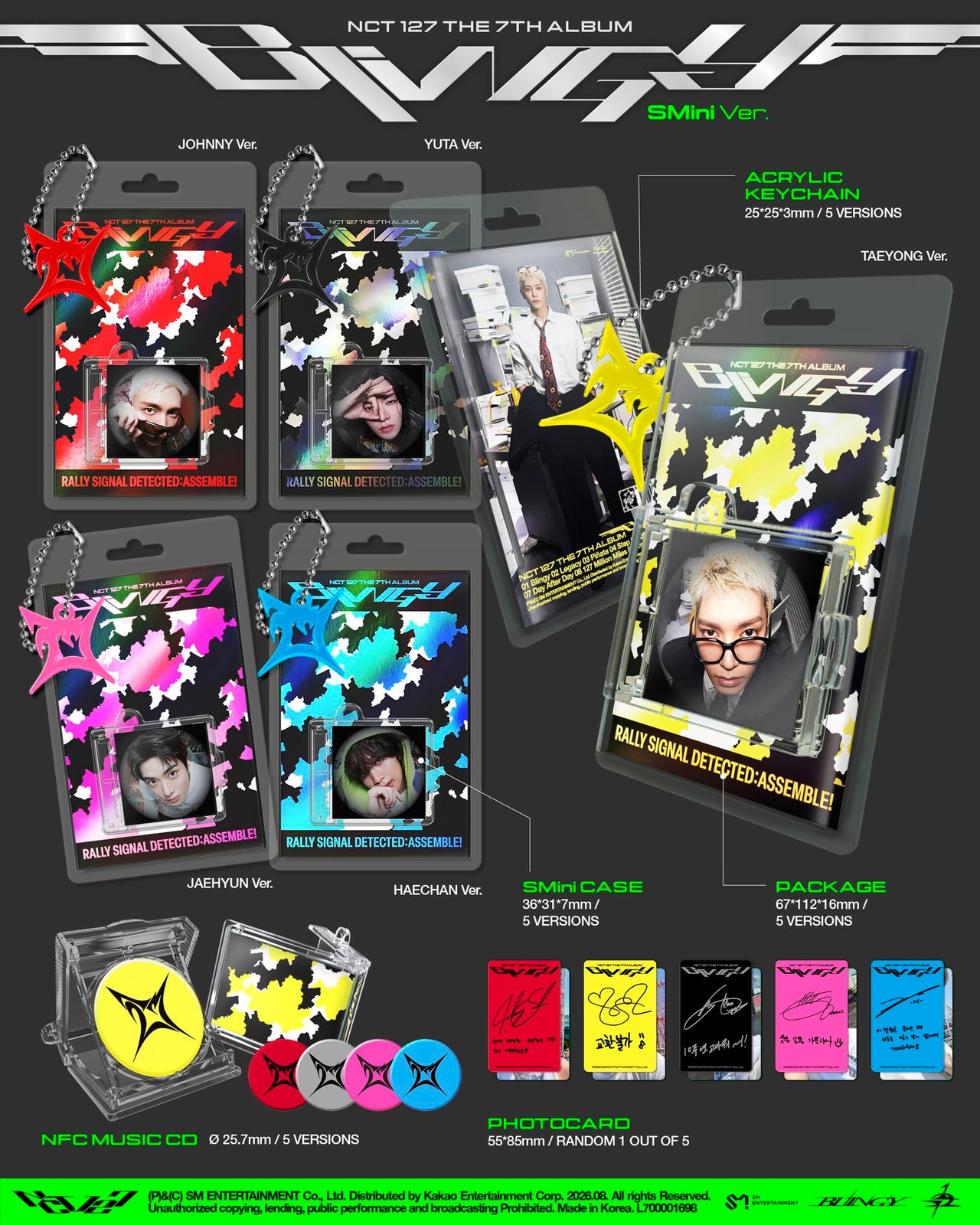 [PRE-ORDER] NCT 127 - 7th Album ‘BLINGY’ (SMini ver.)