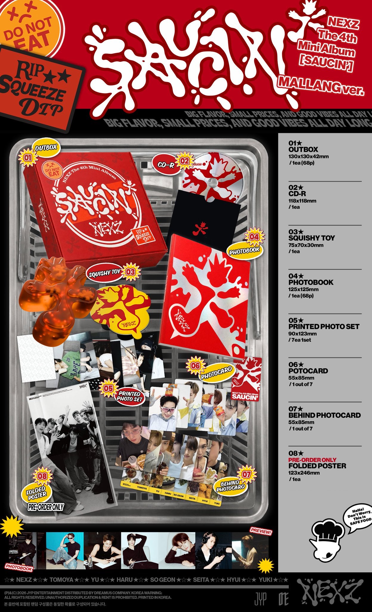 [PRE-ORDER] NEXZ - 4th Mini Album ‘SAUCIN’’ (MALLANG ver.)