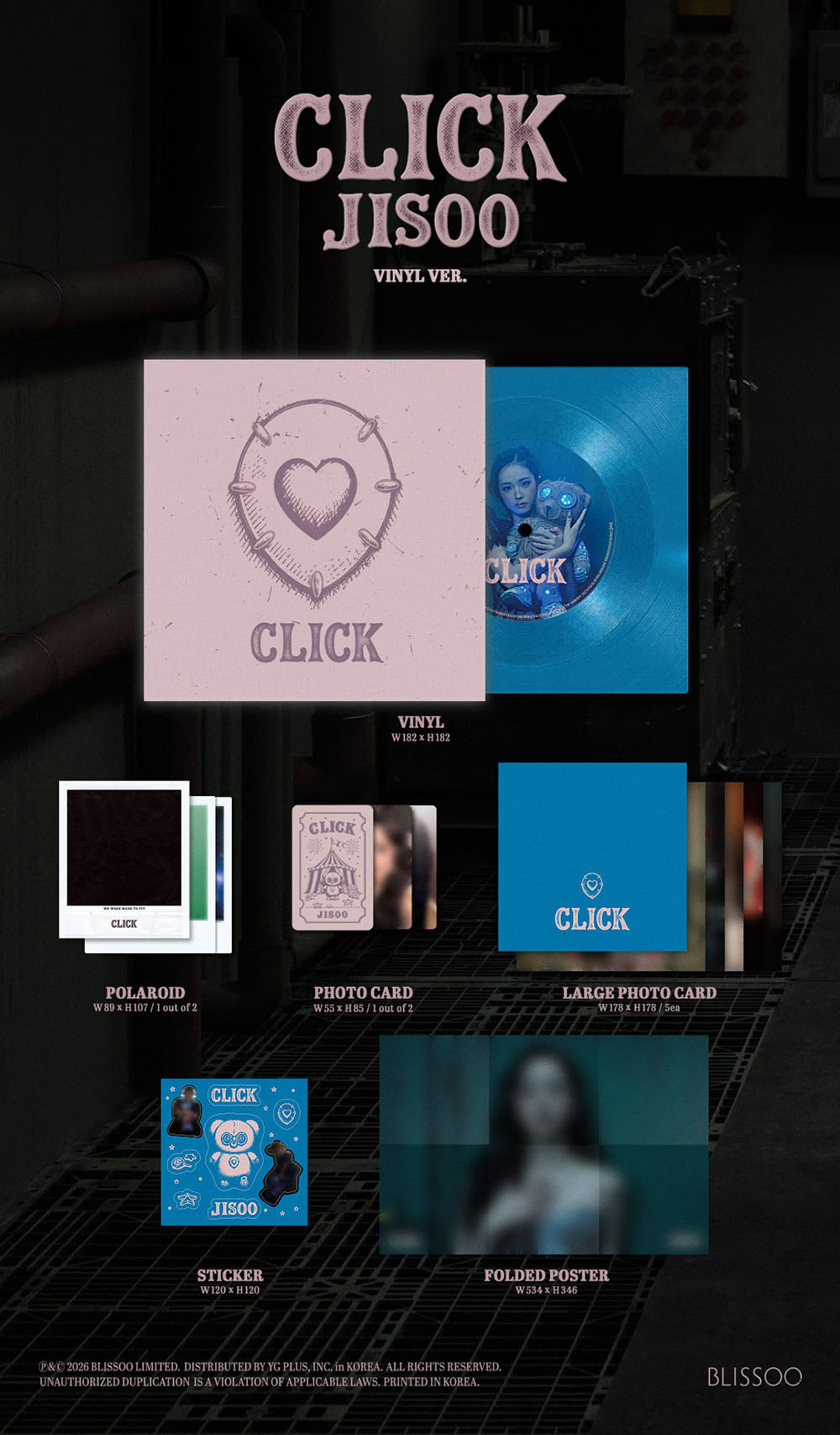 [PRE-ORDER] JISOO - Single Album 'CLICK' (Vinyl ver)