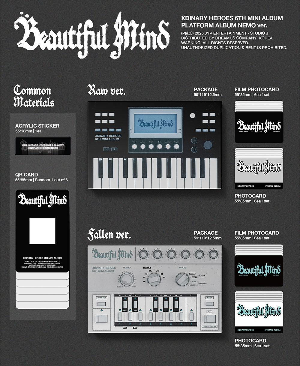XDINARY HEROES - 6th Mini Album Beautiful Mind (Nemo)