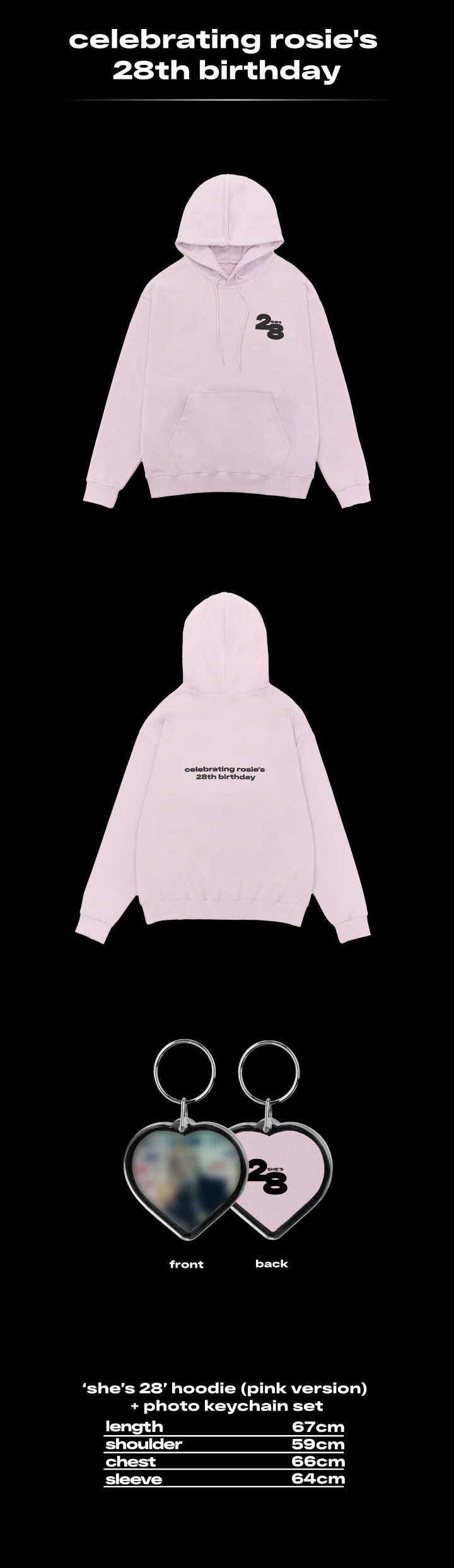 ROSÉ (BLACKPINK) - She’s 28 Birthday Hoodies