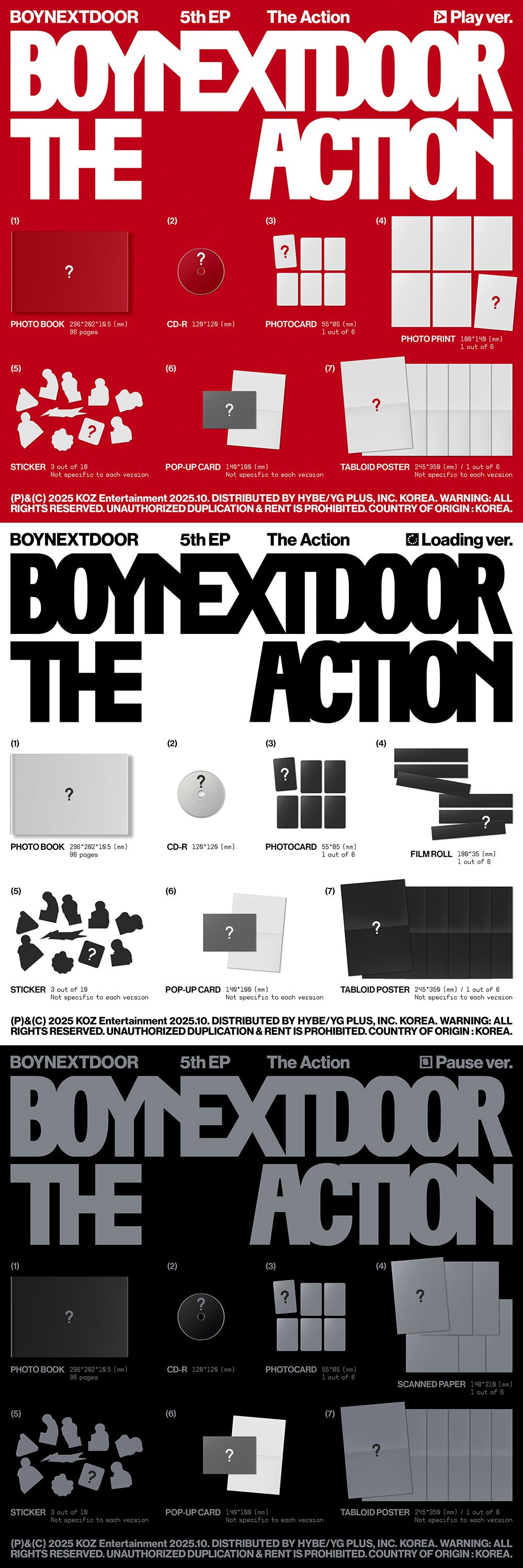 [PRE-ORDER] BOYNEXTDOOR - 5th EP ‘The Action’ (PHOTOBOOK VER)