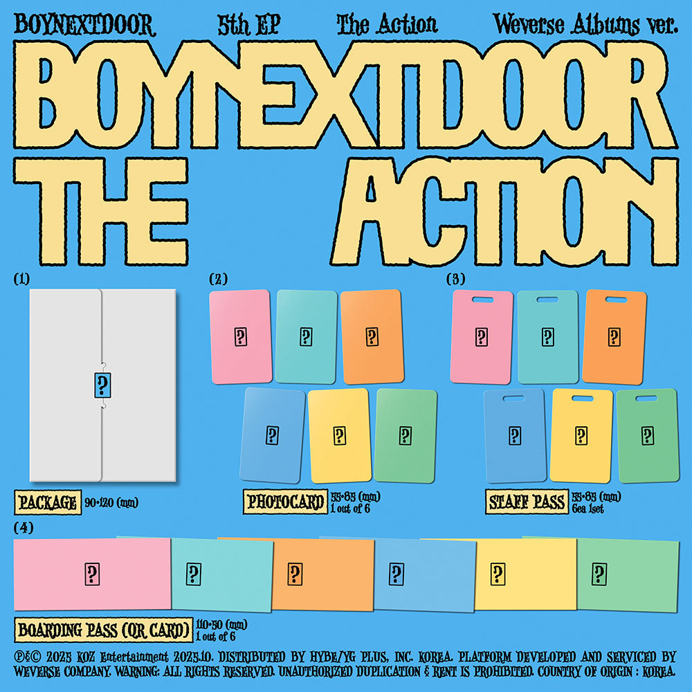 [PRE-ORDER] BOYNEXTDOOR - 5th EP ‘The Action’ (WEVERSE VER)