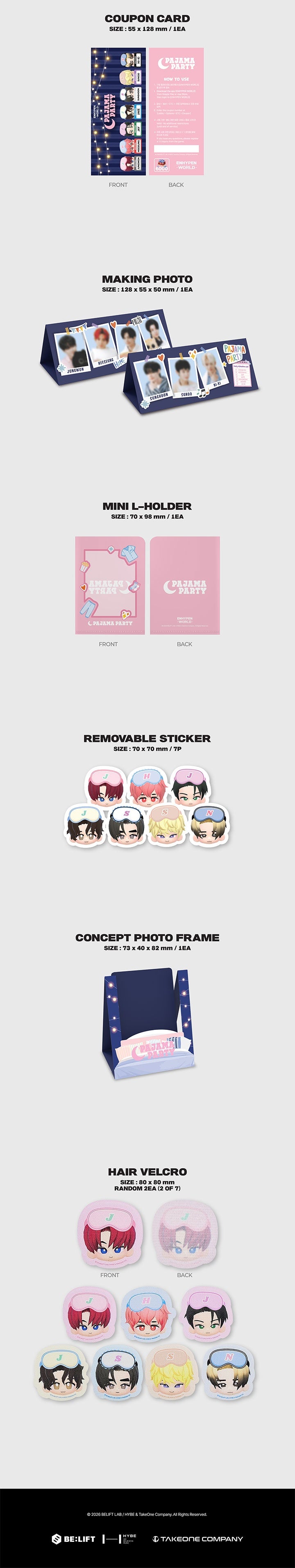 ENHYPEN - WORLD COUPON CARD COLLECTION ‘PAJAMA PARTY’ (Special ver)