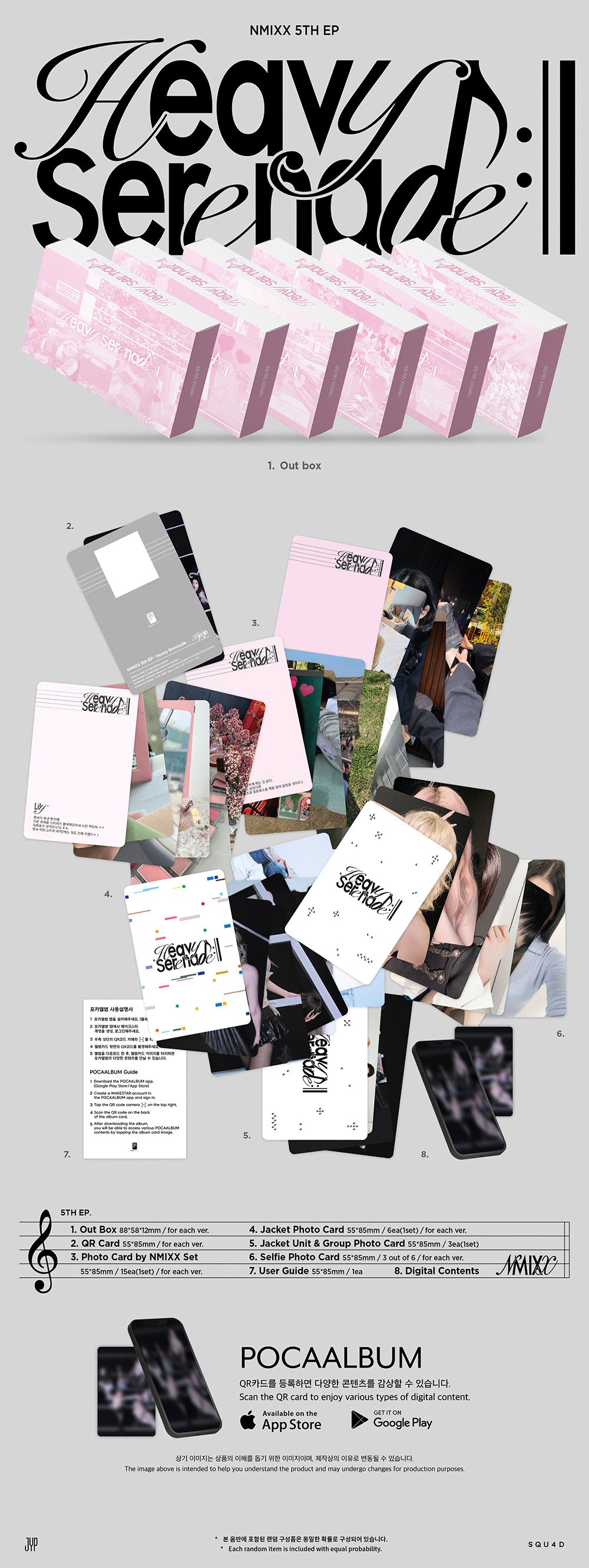 nmixx pocaアルバム　50個セット NMIXX - The 5th EP Album 'HEAVY SERENADE' (POCA Album Ver)