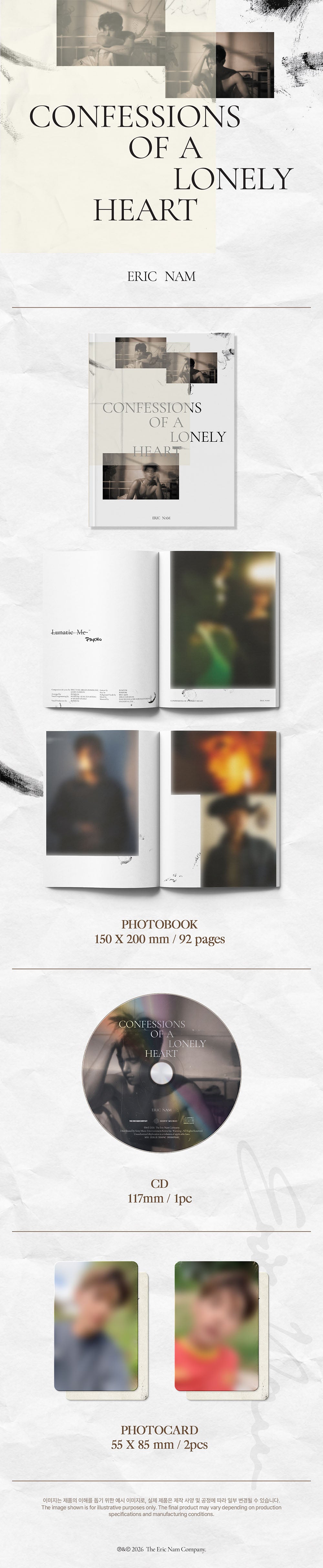 [PRE-ORDER] ERIC NAM - Confessions Of A Lonely Heart