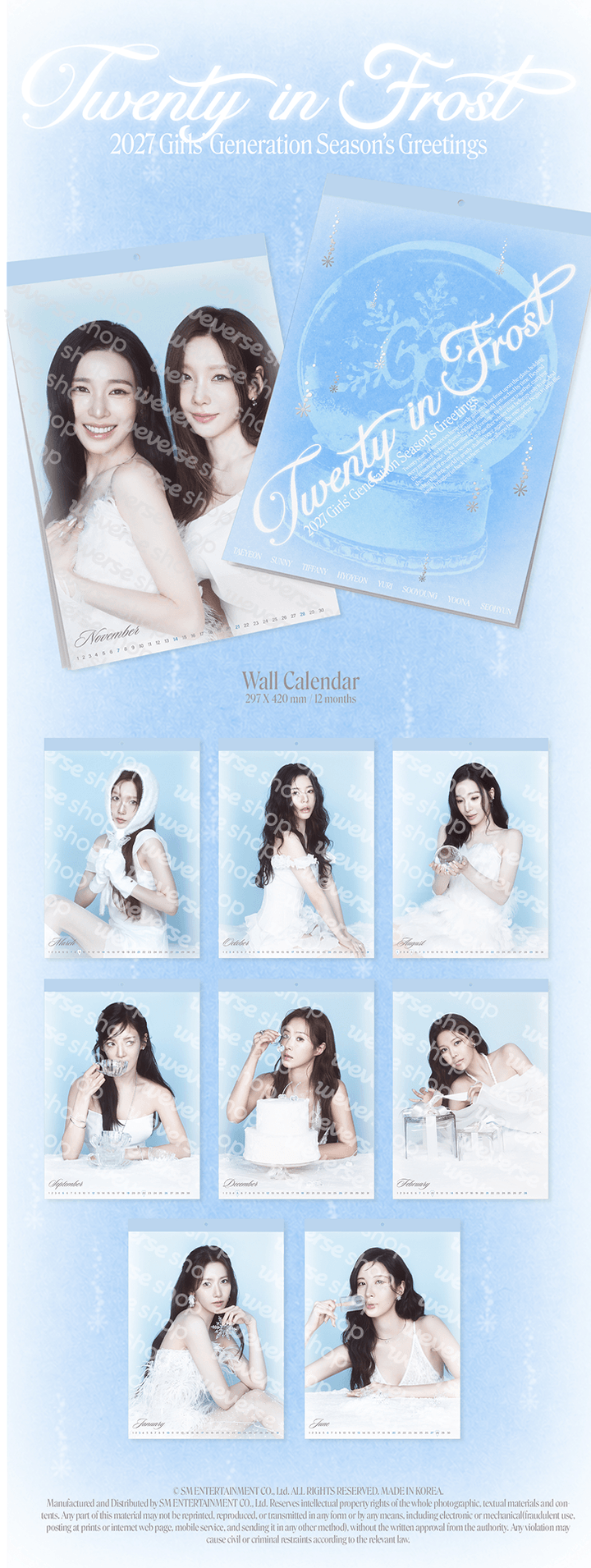 [PRE-ORDER] GIRLS GENERATION (SNSD) - 2027 Wall Calendar