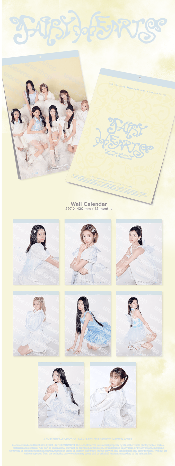 [PRE-ORDER] HEARTS2HEARTS - 2027 Wall Calendar