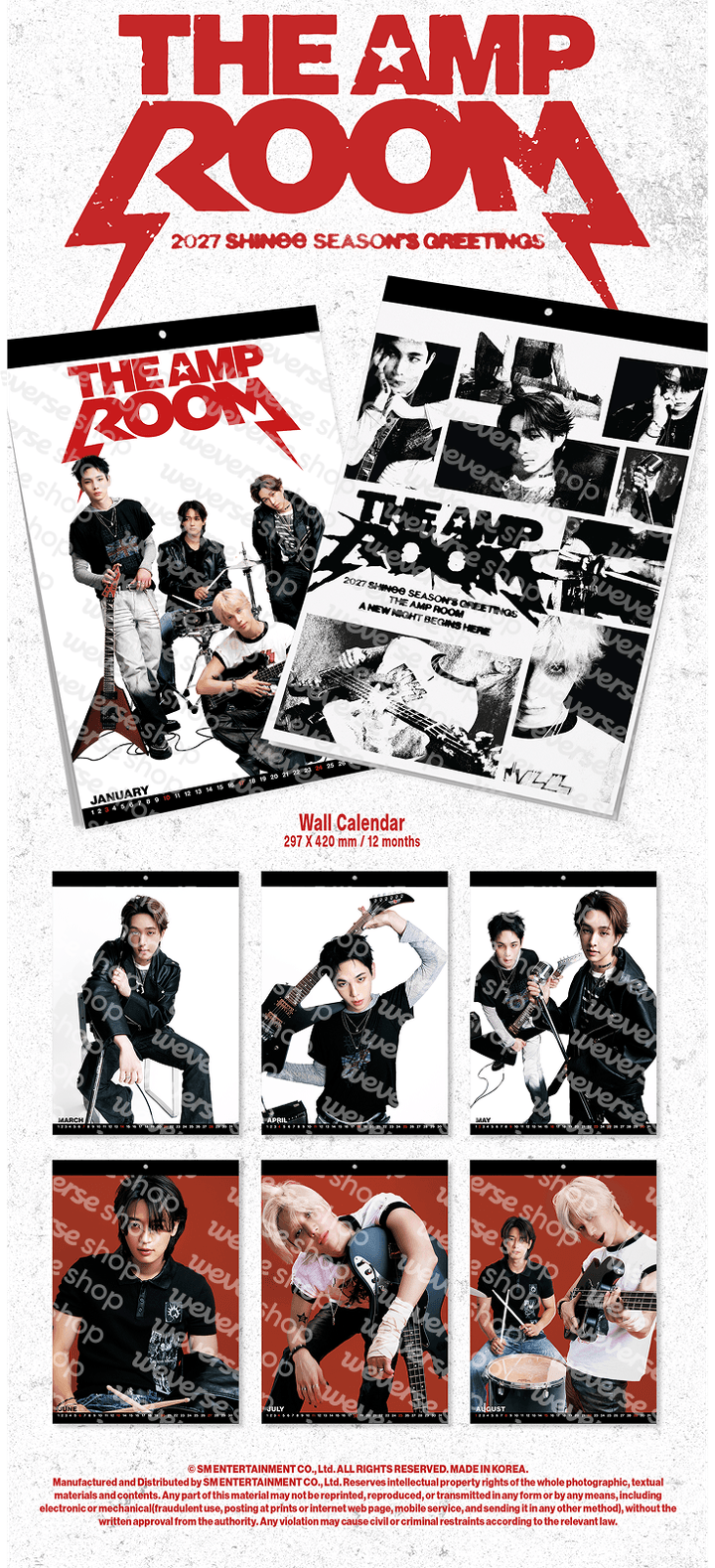 [PRE-ORDER] SHINEE  2027 Wall Calendar