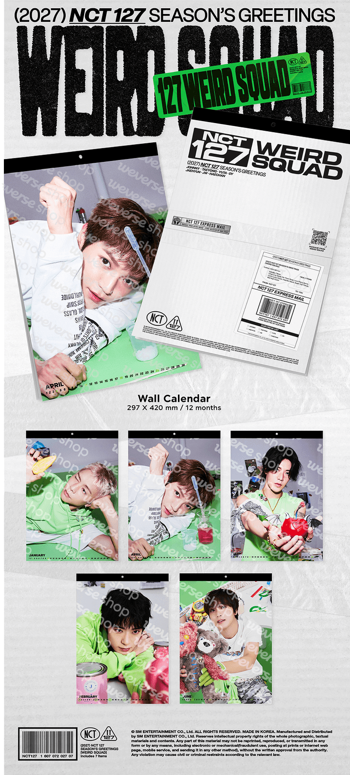 [PRE-ORDER] NCT 127 - 2027 Wall Calendar