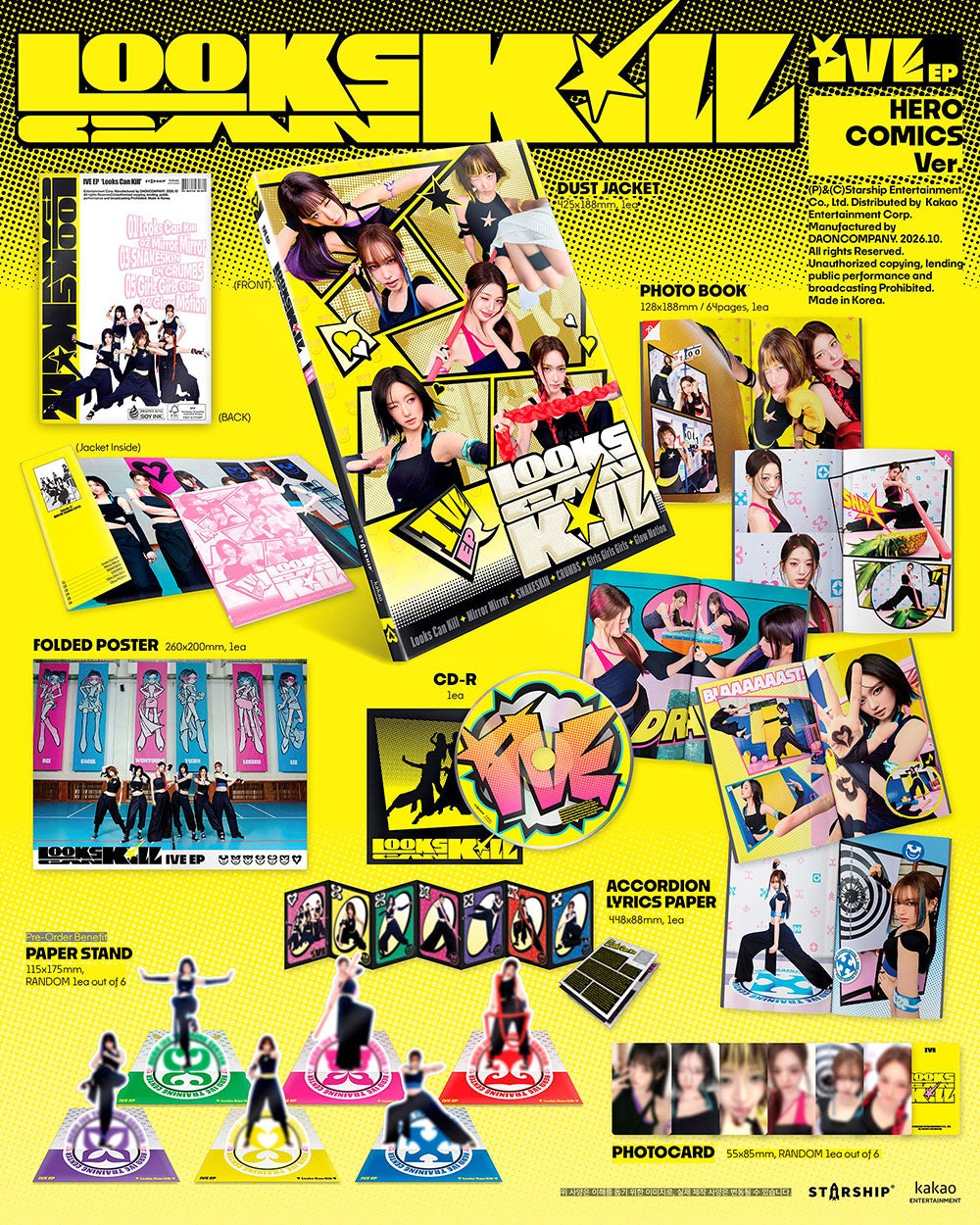 [PRE-ORDER] IVE - EP 'Looks Can Kill'  (HERO COMICS ver.)
