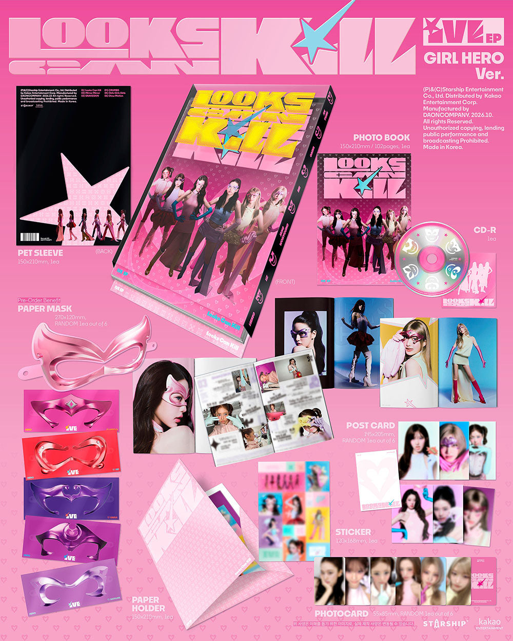 [PRE-ORDER] IVE - EP 'Looks Can Kill'  (GIRL HERO ver.)
