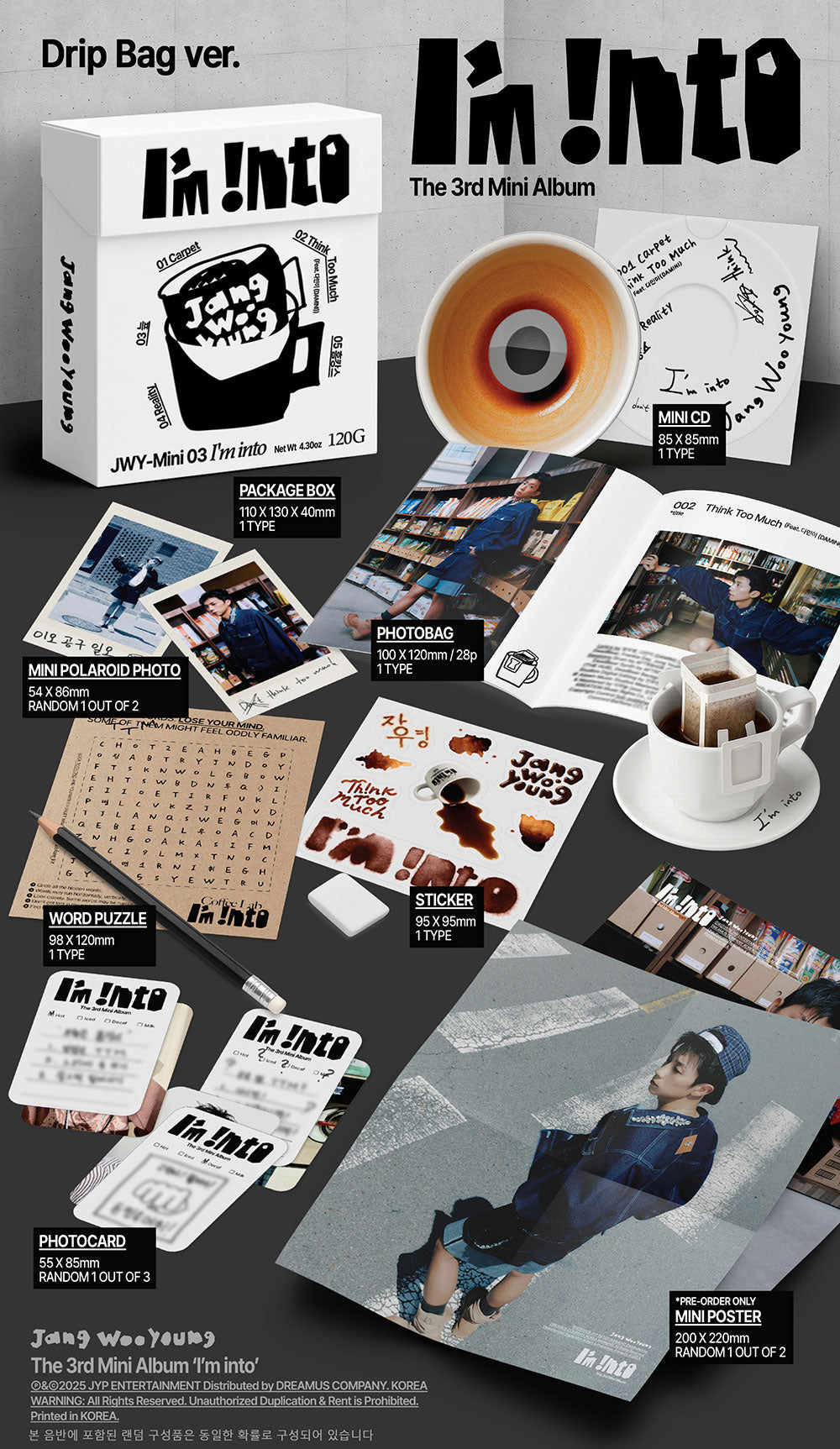 JANG WOOYOUNG - 3rd Mini Album 'I'm Into'&nbsp; (Drip Ver.)