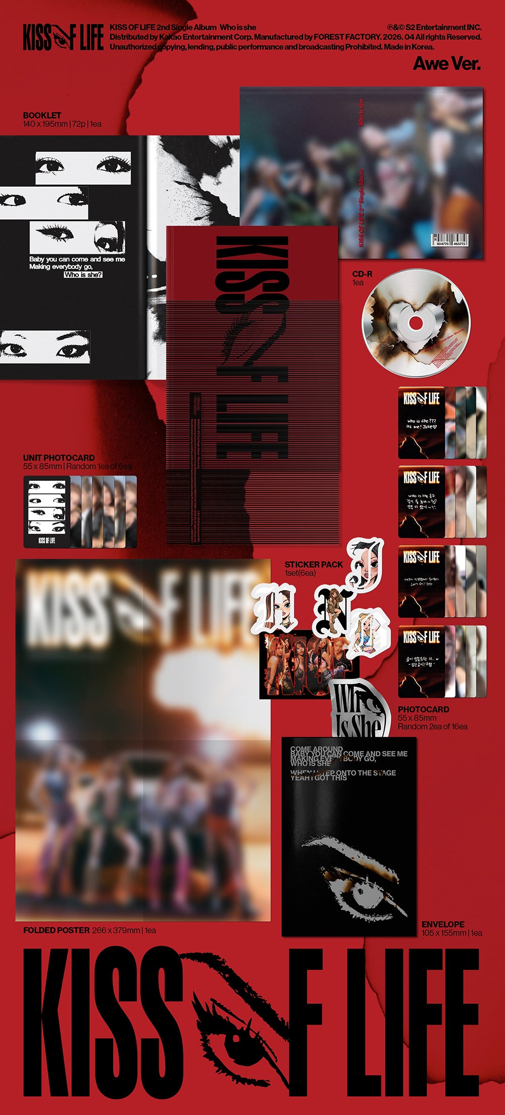 KISS OF LIFE - 2nd Single Album 'Who Is She' (AWE Ver.)