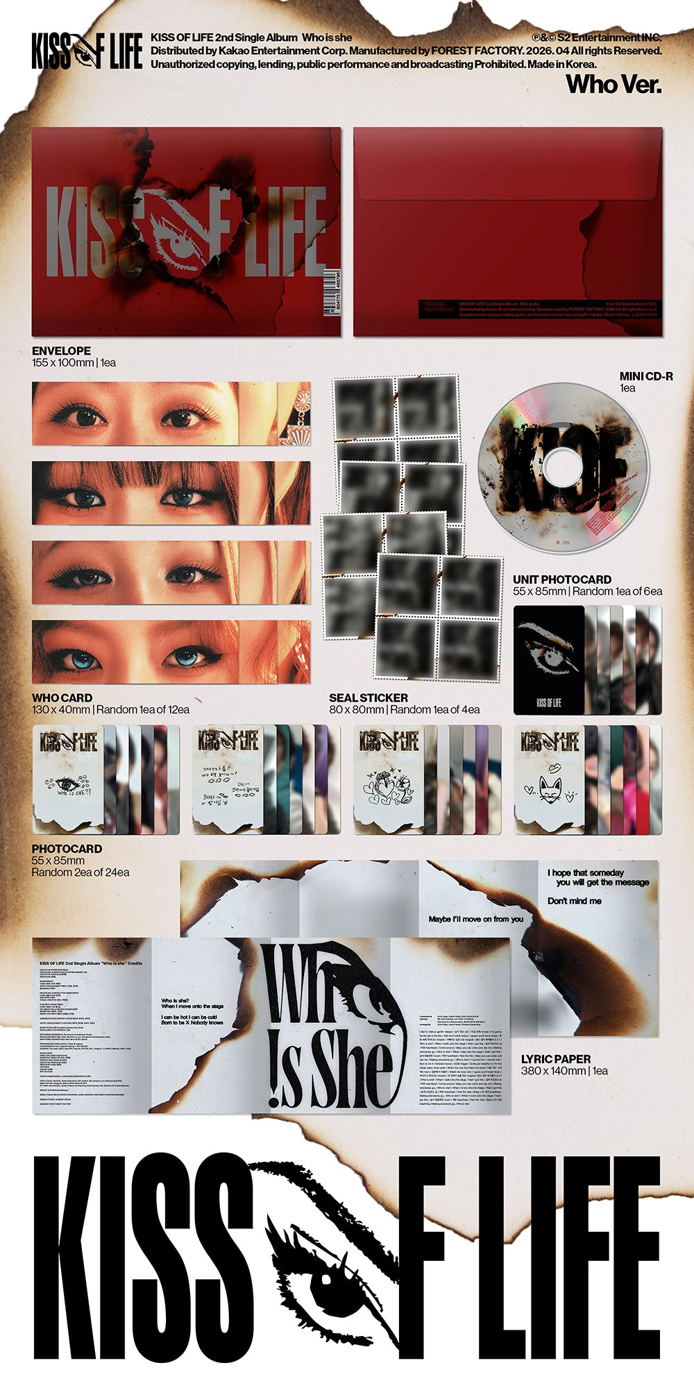 KISS OF LIFE - 2nd Single Album 'Who Is She' (WHO Ver.)
