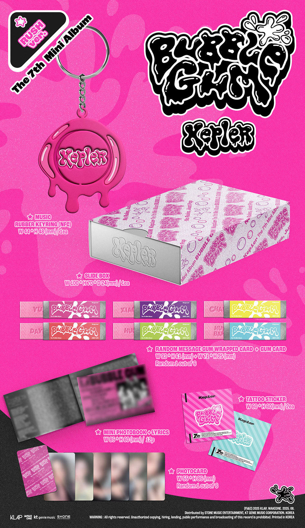 KEP1ER - The 7th Mini Album 'BUBBLE GUM' (Rush Ver)