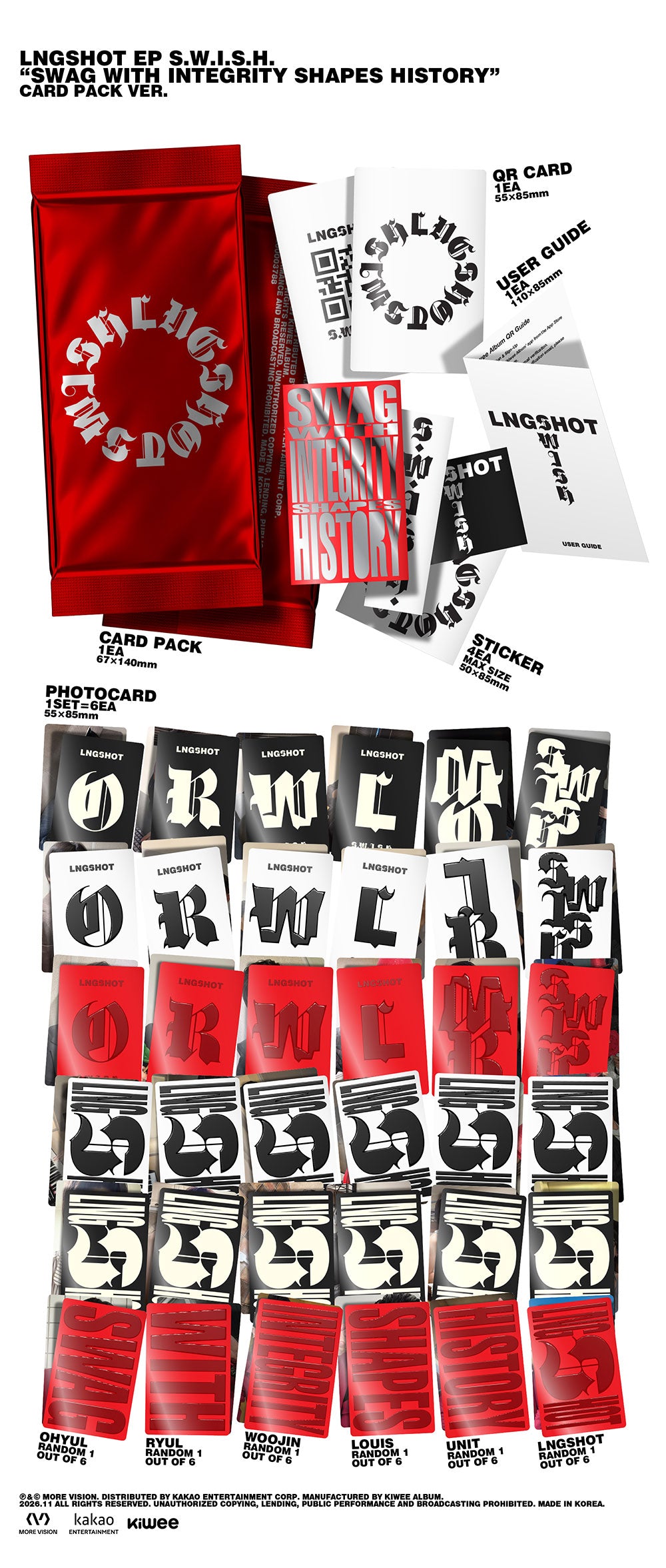 [PRE-ORDER] LNGSHOT - EP 'S.W.I.S.H' (Card Pack Ver.)