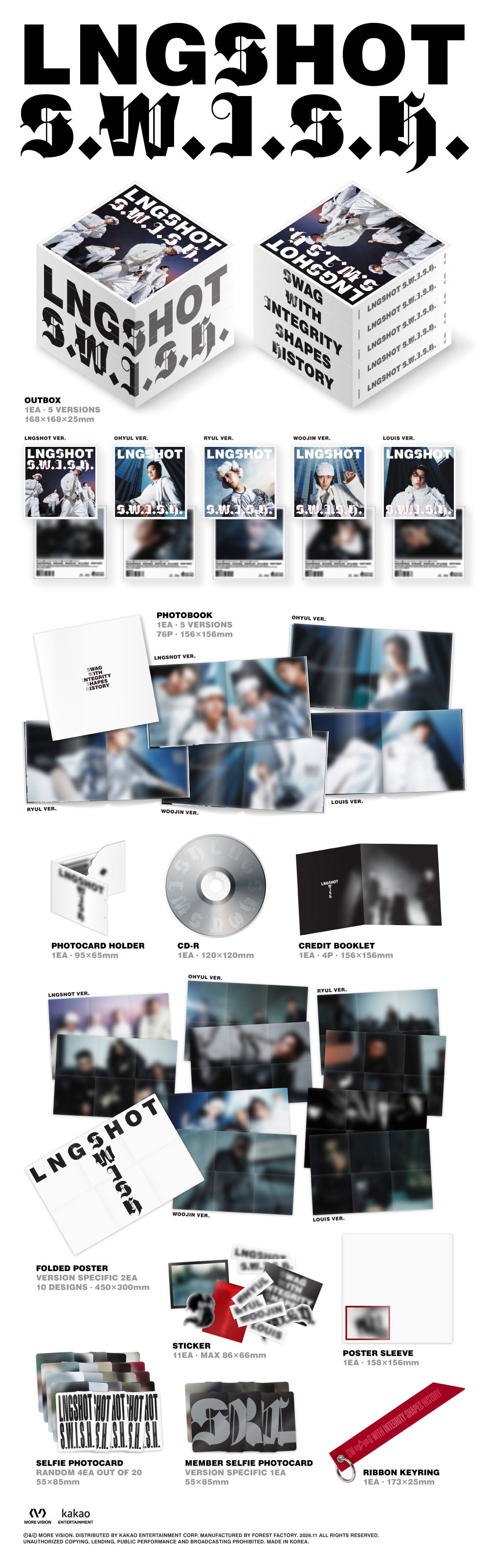 [PRE-ORDER] LNGSHOT - EP 'S.W.I.S.H' (Standard Ver.)