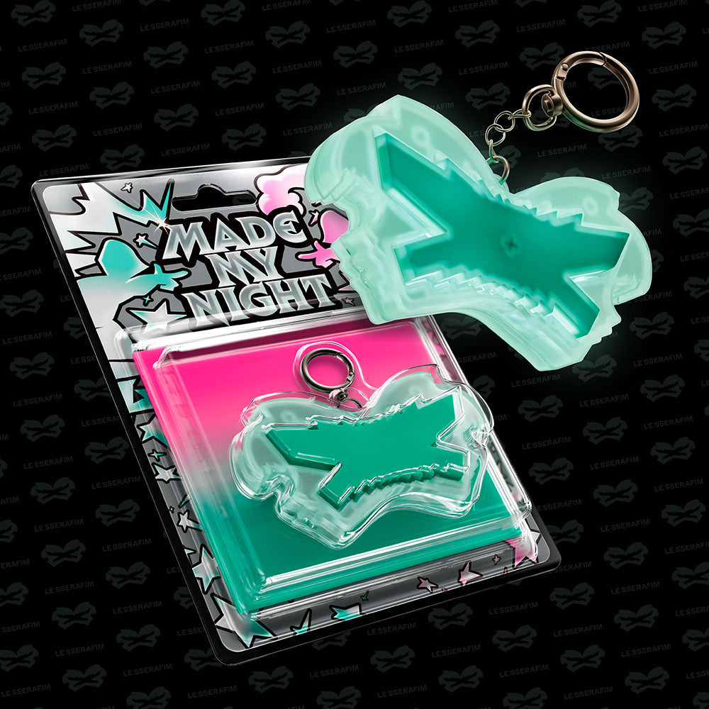 [PRE-ORDER] LE SSERAFIM - 2nd Single Album 'Made My Night' (Glow Clicker Keychain | MINT/PINK ver.)