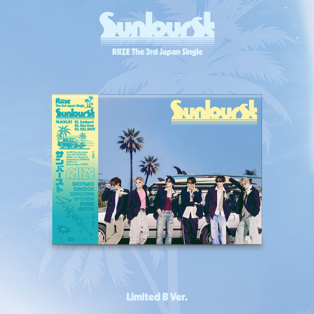 RIIZE - 3rd Japan Single Album ‘SUNBURST’ (LIMITED B)