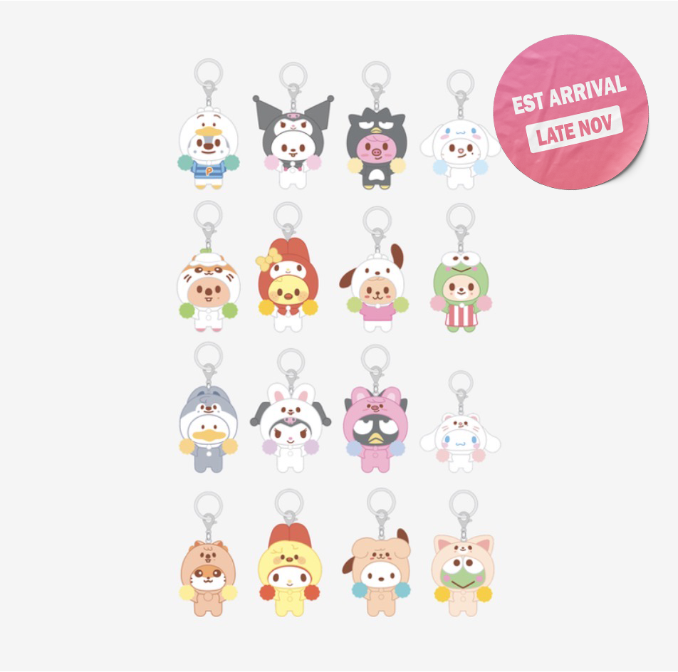 [PRE-ORDER] STRAY KIDS - SKZOO X SANRIO CHARACTERS OFFICIAL MD (SECRET FLOCKED FIGURE KEYRING)