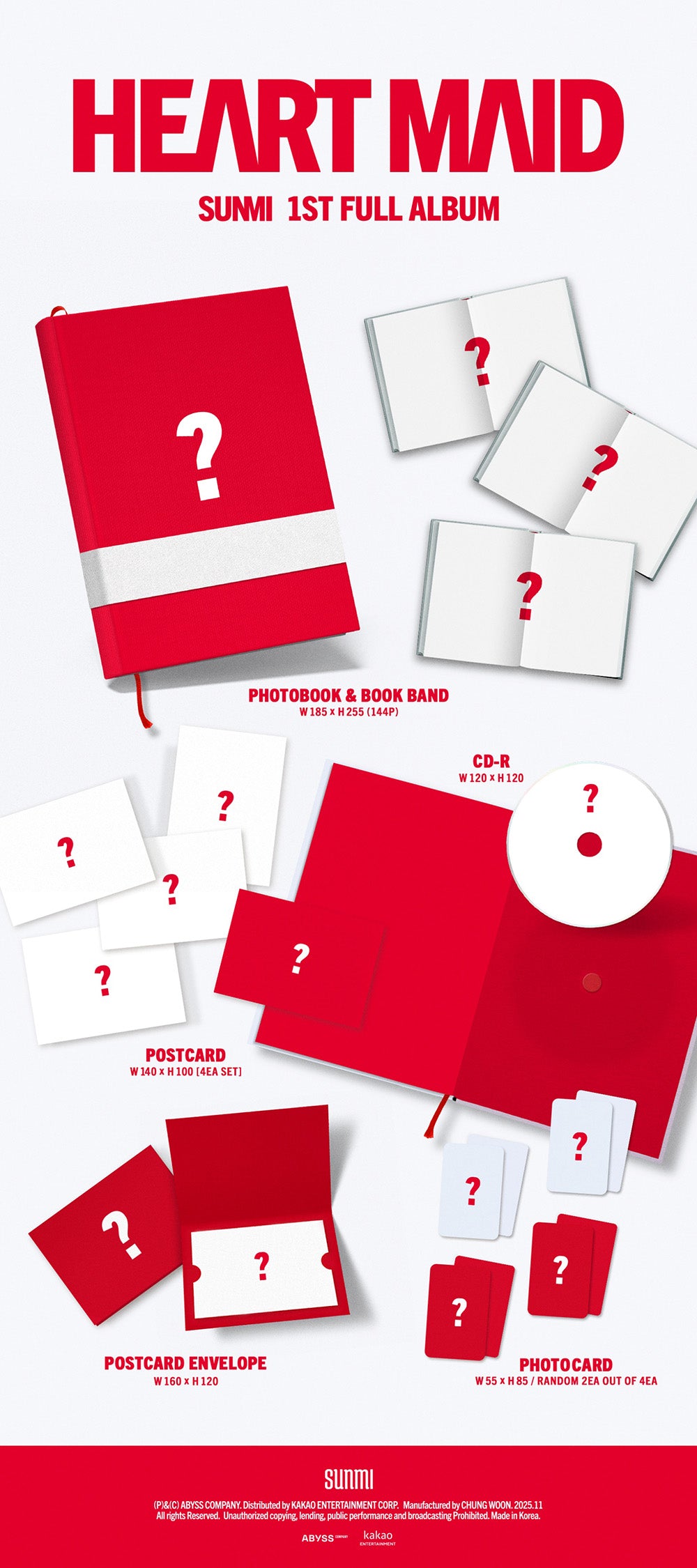 [PRE-ORDER] SUNMI - 1st Full Album 'HEART MAID'