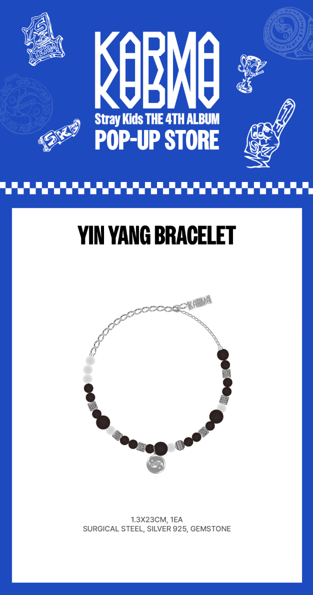 STRAY KIDS - YINGYANG Bracelet (KARMA POP UP STORE OFFICIAL MD)