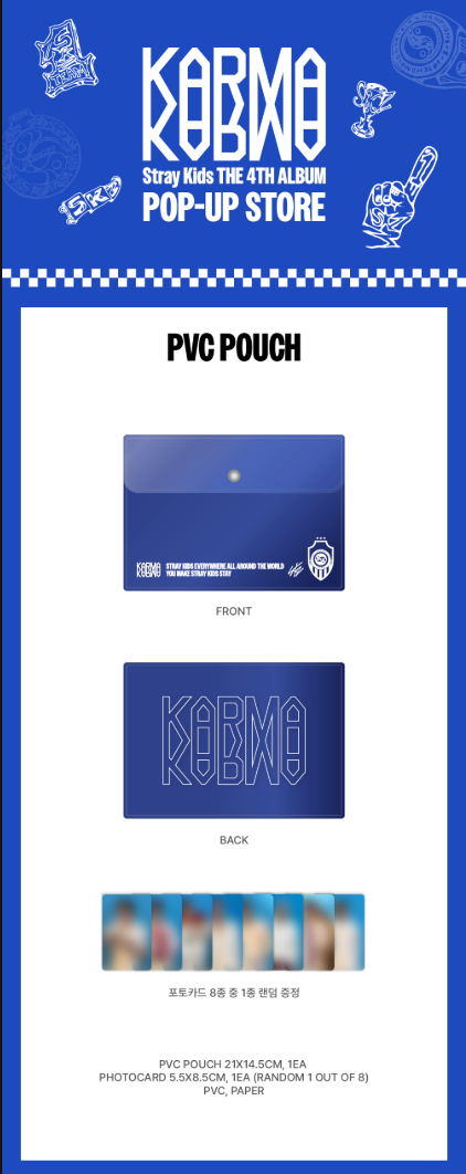 STRAY KIDS - PVC Pouch (KARMA POP UP STORE OFFICIAL MD)
