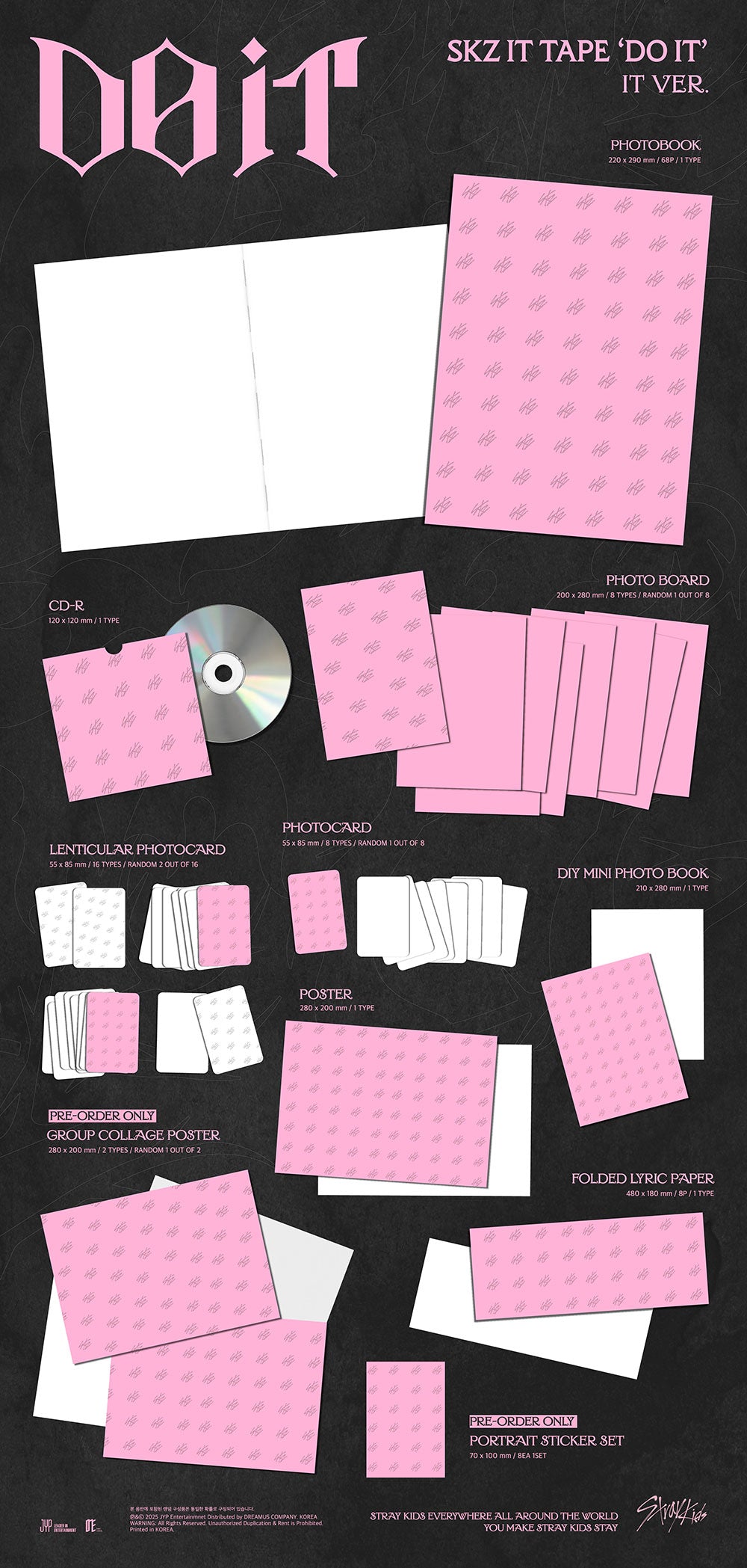 [PRE-ORDER] STRAY KIDS - SKZ IT TAPE "DO IT" (IT / STANDARD Ver.) - NO STORE BENEFIT