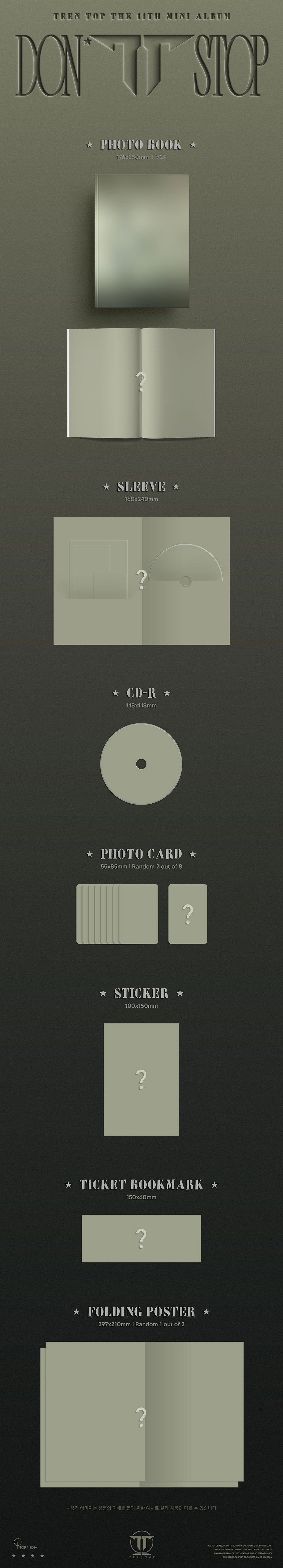 [PRE ORDER] TEEN TOP - 11th EP 'DON'T STOP'