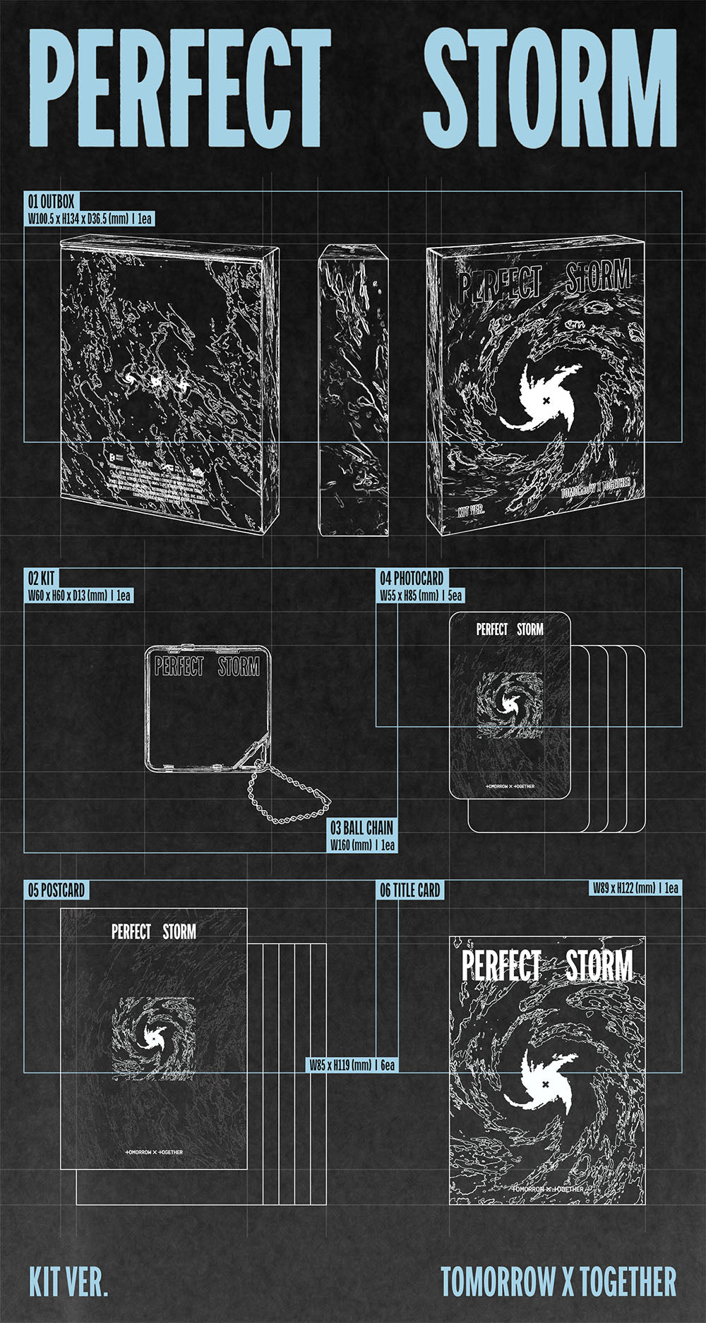 [PRE-ORDER] TOMORROW X TOGETHER (TXT) - 9th Mini Album 'PERFECT STORM' (KIT ver.)