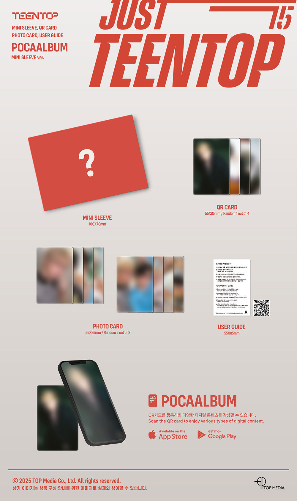 [PRE-ORDER] TEEN TOP 15th Anniversary Mini Album 'JUST 15, JUST TEEN TOP' (Mini Sleeve Ver)