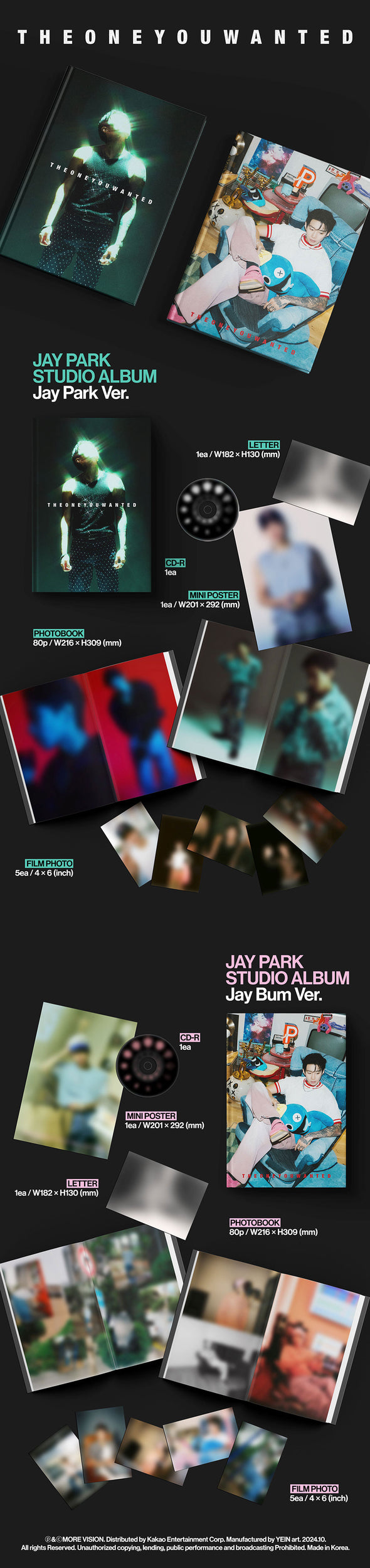 JAY PARK - The One You Wanted STUDIO ALBUM