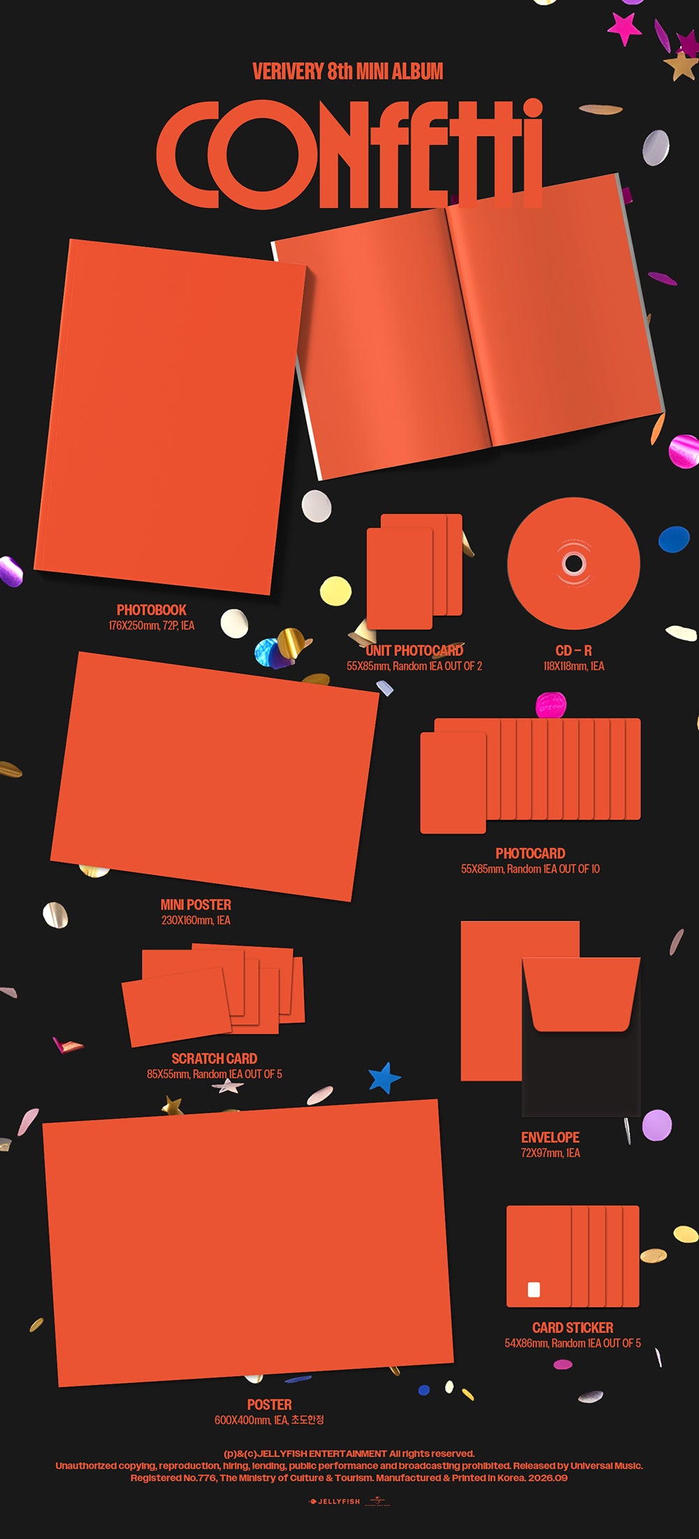 [PRE-ORDER] VERIVERY - 8th Mini Album 'CONFETTI' (Photobook)