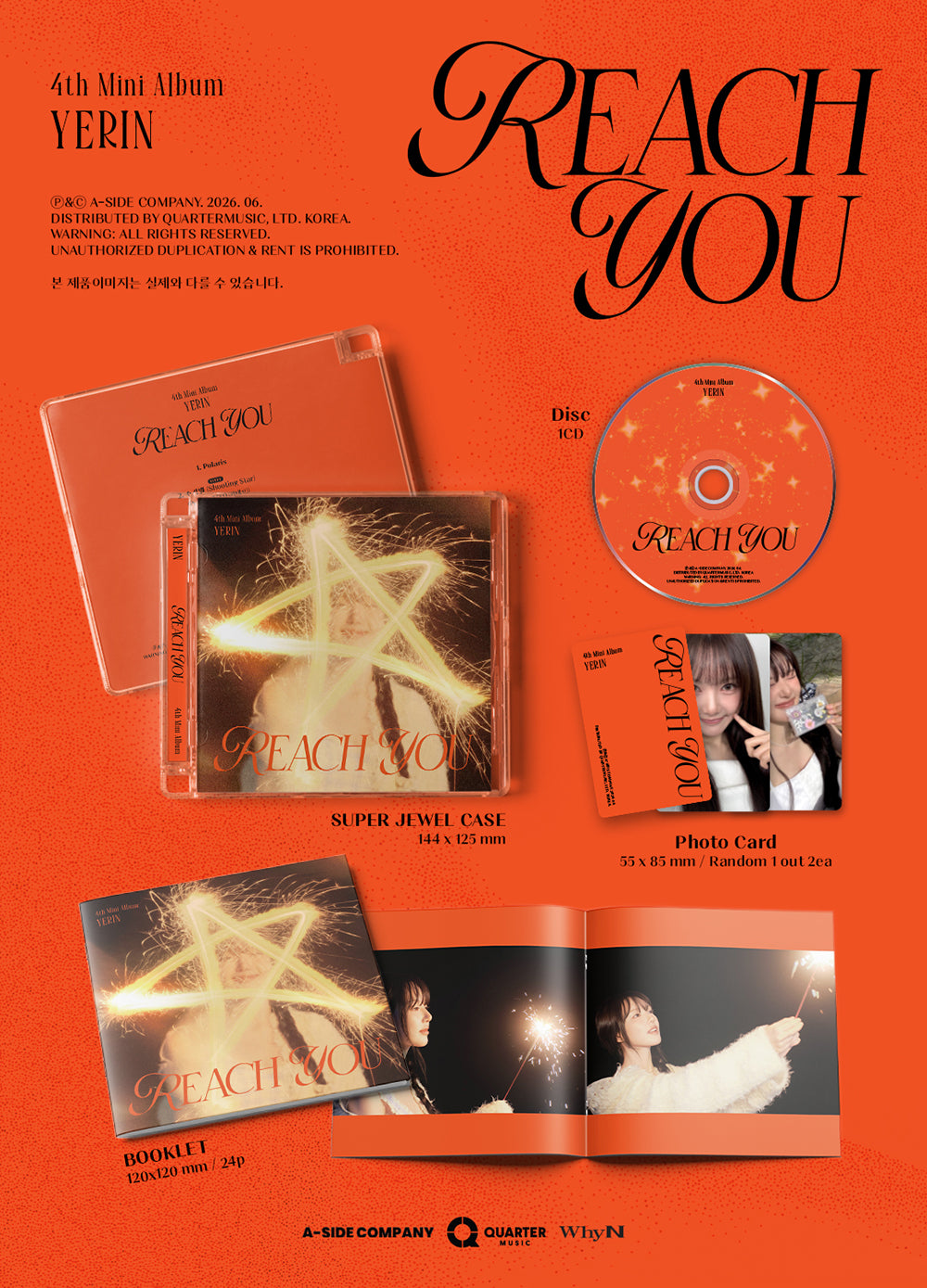 YERIN - 4th Mini Album 'REACH YOU' (Digipack)