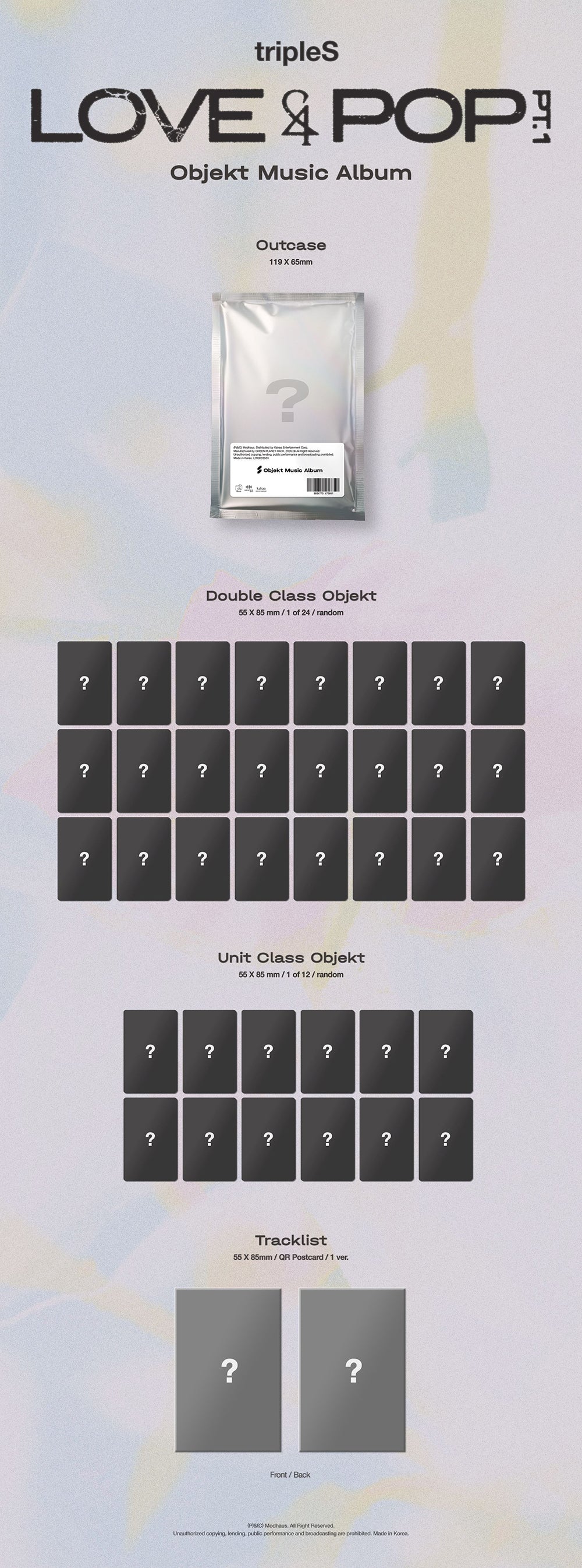 [PRE-ORDER] TRIPLES - 'LOVE&POP' PT.1 (Objekt Music Album ver)