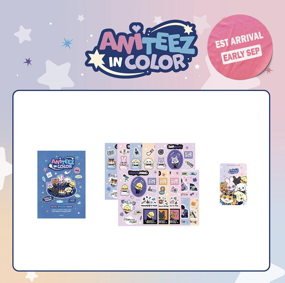 [PRE-ORDER] ATEEZ - ANITEEZ in Color (Retro Sticker Book)