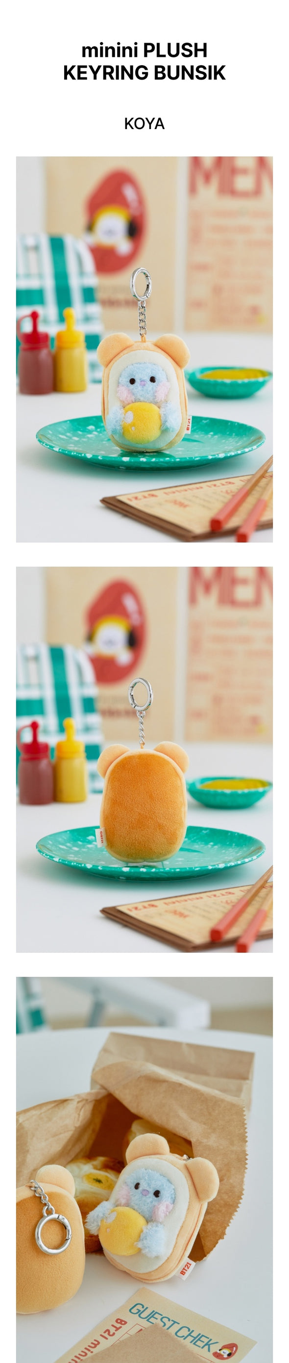 BTS - BT21 PLUSH KEYRING Bunsik