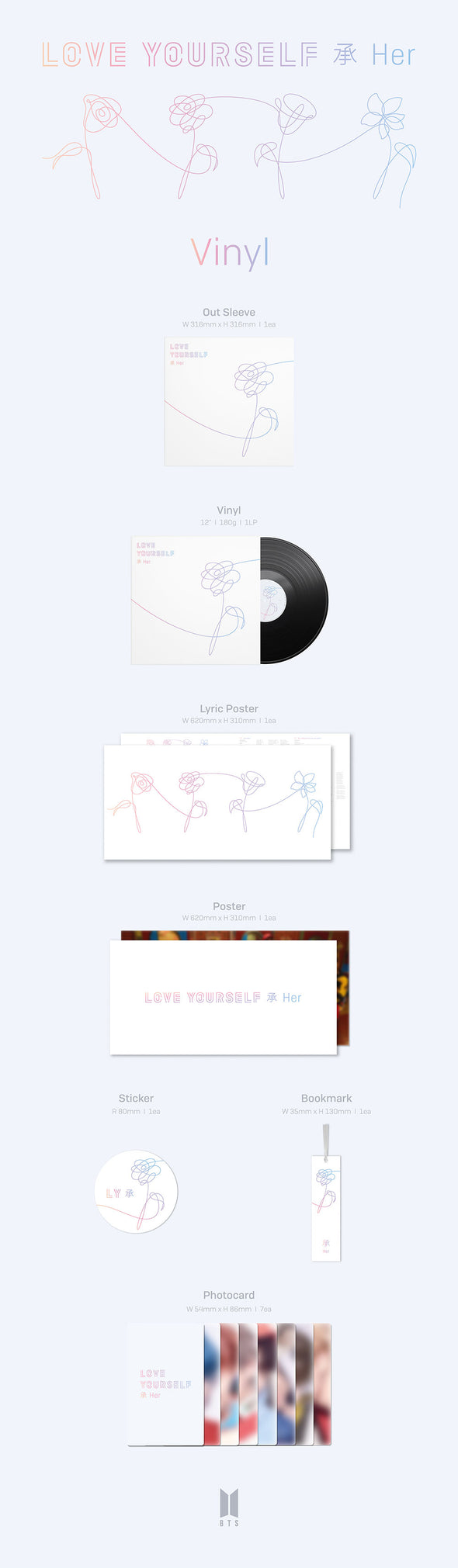 BTS - Love Yourself 承 HER VINYL LP