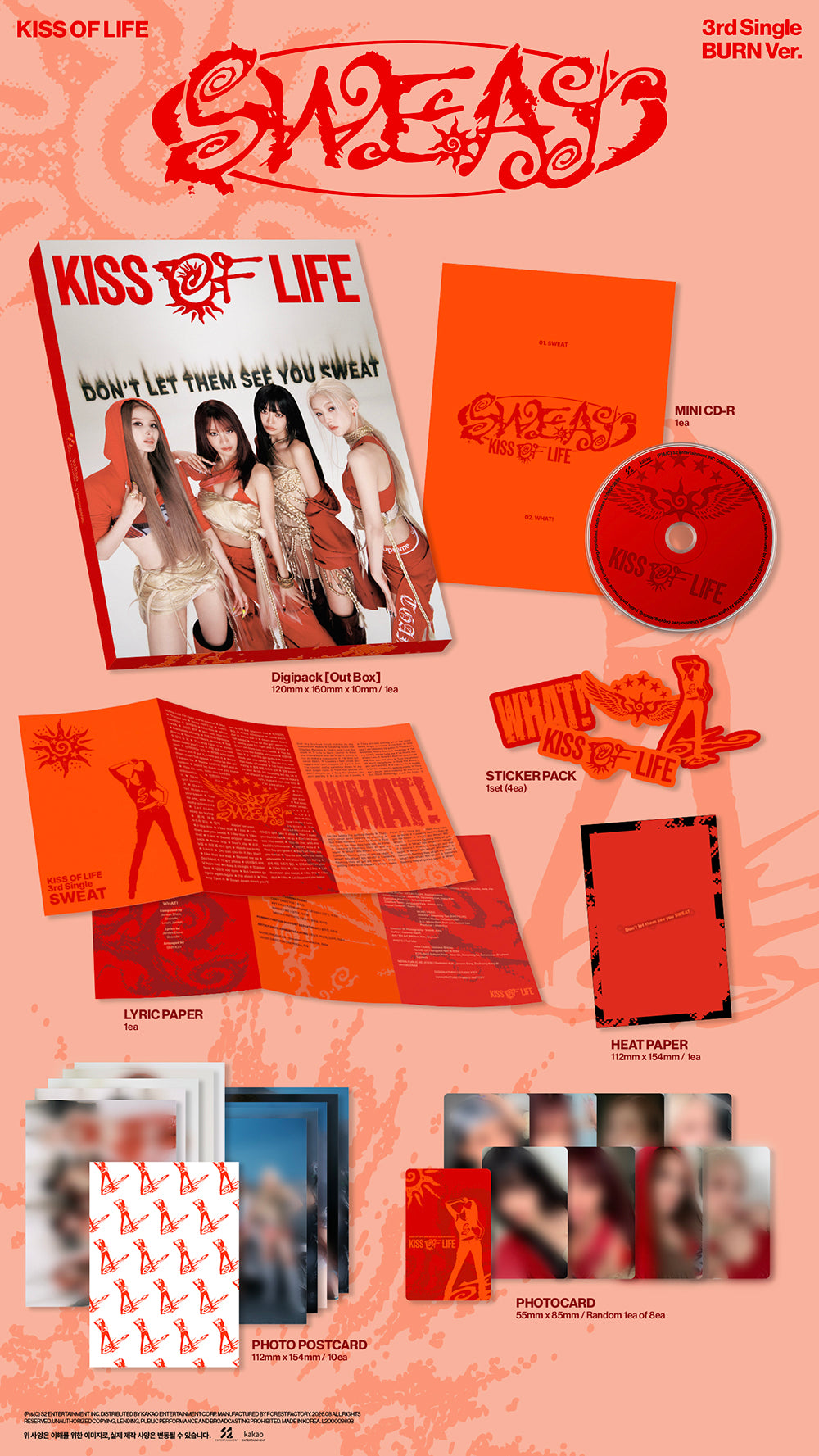 [PRE-ORDER] KISS OF LIFE - 3rd Single 'SWEAT' (BURN/HEAT Ver)