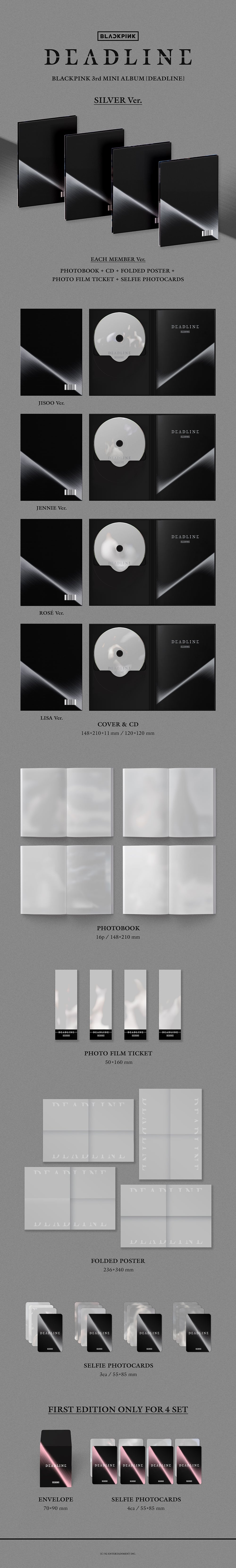 [PRE-ORDER] BLACKPINK - 3rd Mini ALBUM 'DEADLINE' (Silver ver)