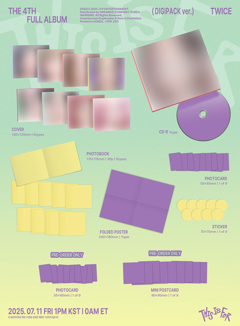 TWICE - 4th Full Album 'THIS IS FOR' (DIGIPACK Version)