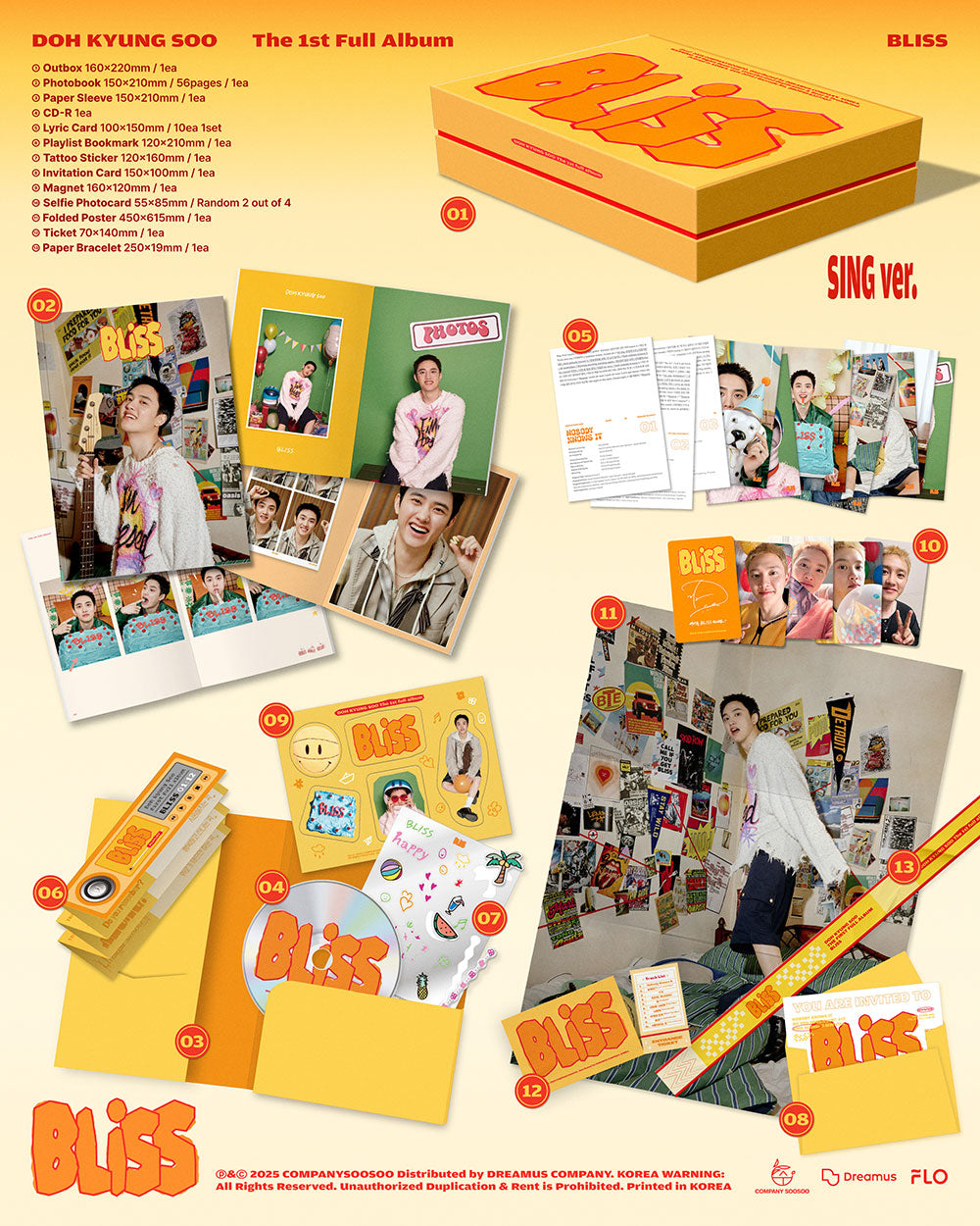[PRE-ORDER] D.O. - The 1st Full Album 'BLISS' (Sing/ Along ver)