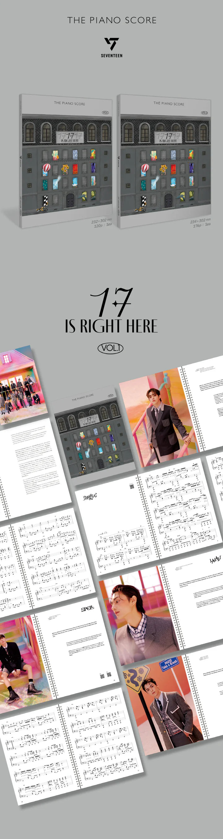 SEVENTEEN - 17 IS RIGHT HERE - THE PIANO SCORE SET