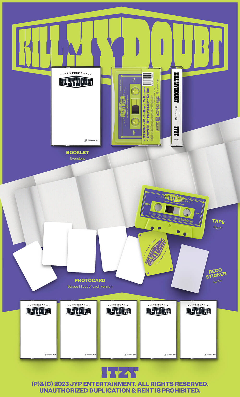 itzy kill my doubt CASSETTE アルバム セット ITZY KILL MY DOUBT(CASSETTE) - JYP SHOP