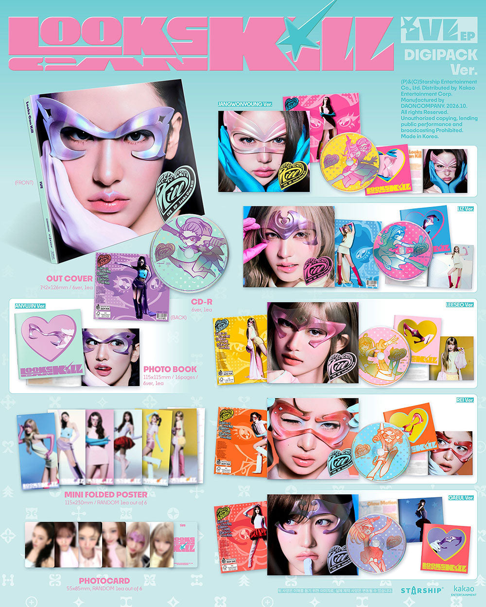 [PRE-ORDER] IVE - EP 'Looks Can Kill'  (DIGIPACK ver./ Limited Edition)