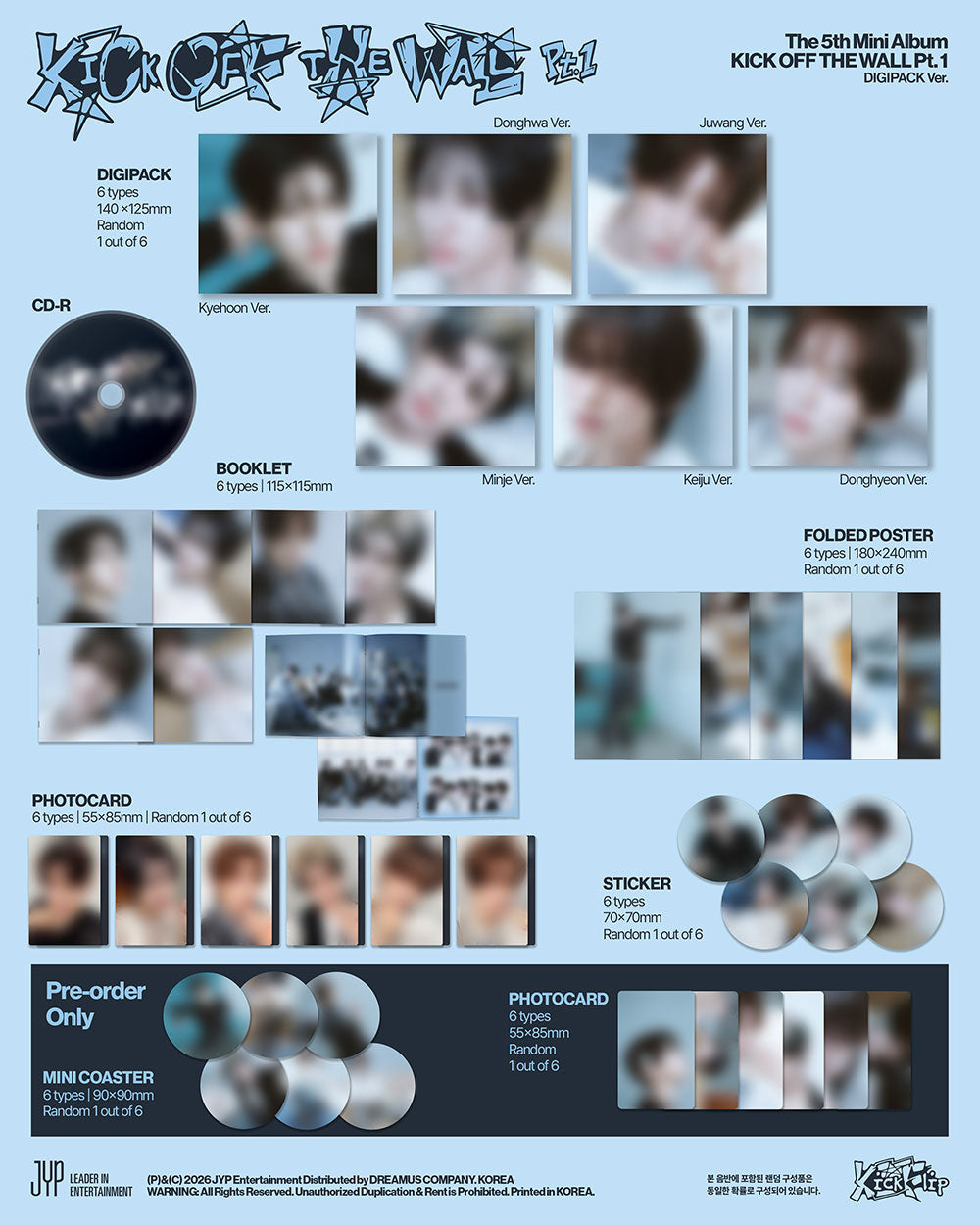 [PRE-ORDER] KICKFLIP - 5th Mini Album 'KICK OFF THE WALL Pt.1' (Digi Pack ver)