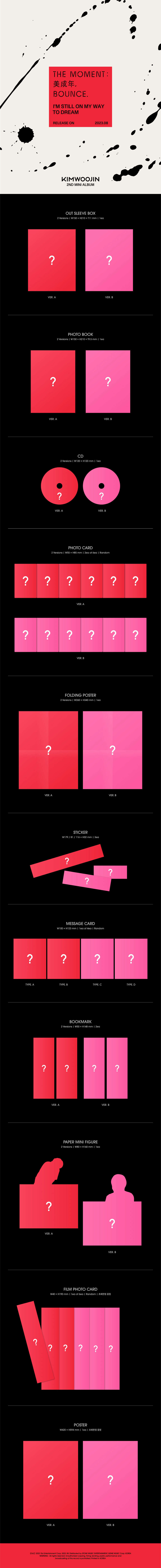 KIM WOO JIN - 2nd Mini Album The Moment: 美成年, Bounce