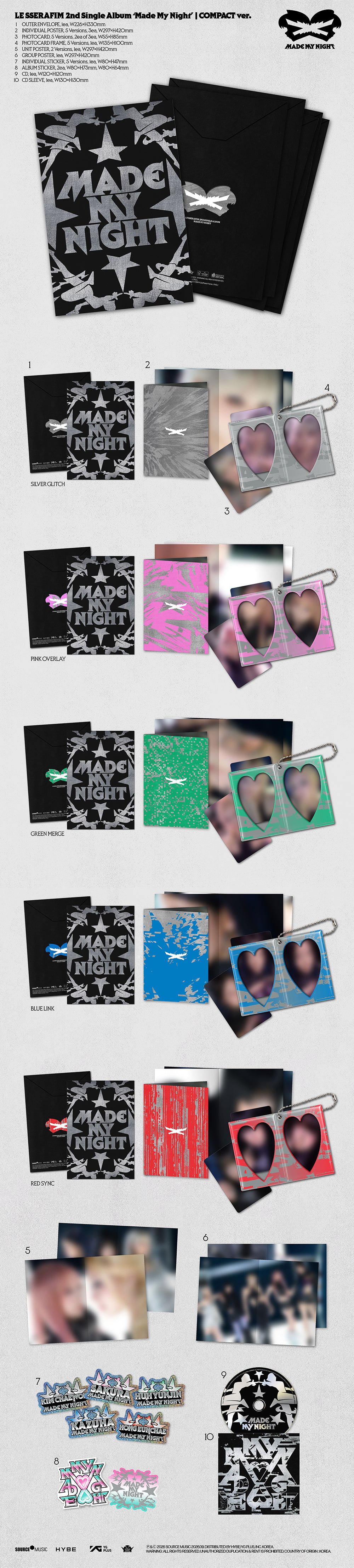 [PRE-ORDER] LE SSERAFIM - 2nd Single Album ‘Made My Night’ (Compact ver.)